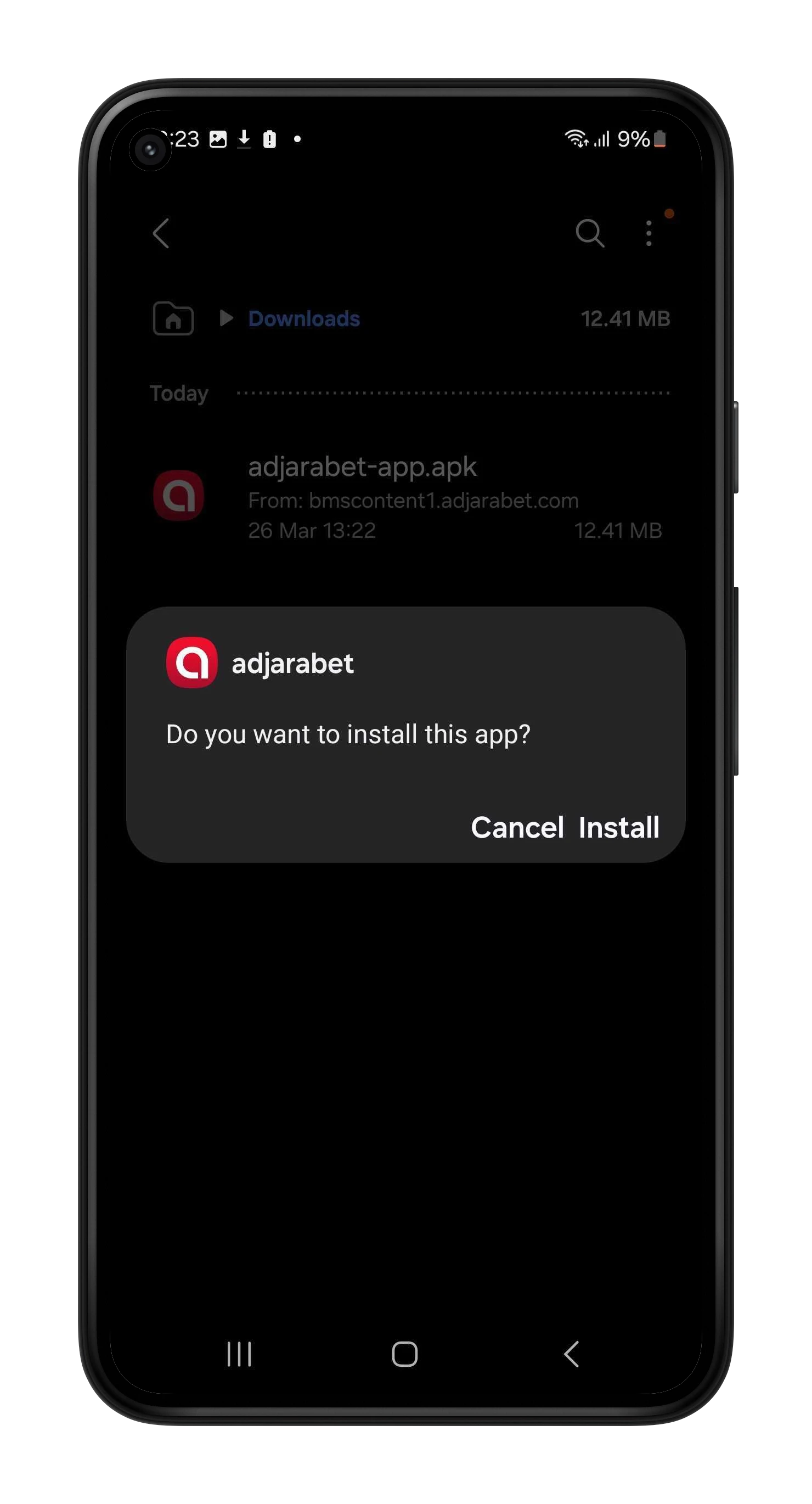 Downloads screen step 5